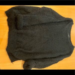 Black fluffy sweater